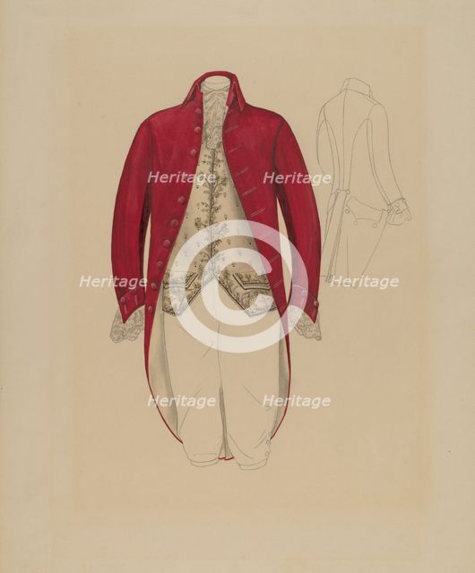 Man's Coat and Waistcoat, c. 1936. Creator: Melita Hofmann.