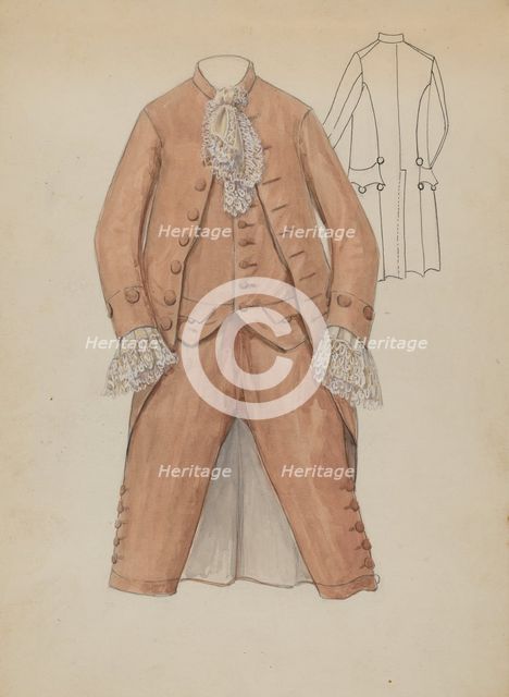 Man's Costume, c. 1936. Creator: Jessie M. Benge.