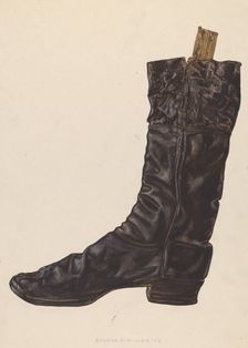 Man's Boot, c. 1938. Creator: Eugene C. Miller