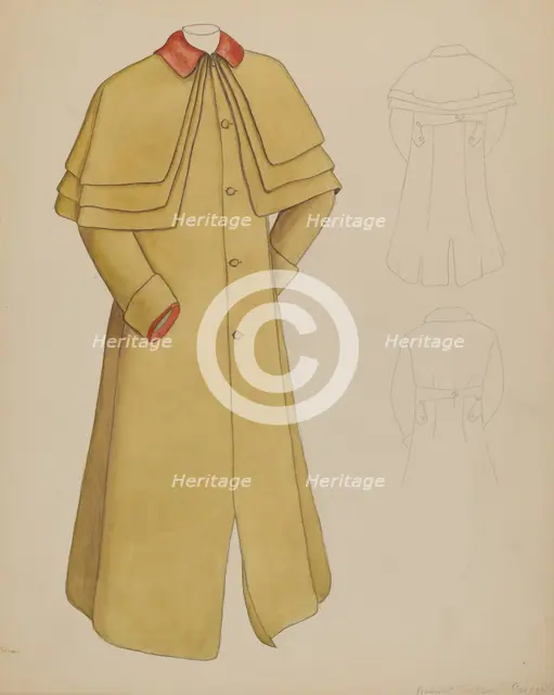 Man's Great Coat, c. 1937. Creator: Frederick Jackson.