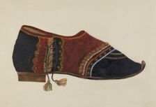 Man's Dancing Shoe, c. 1936. Creator: Ann Gene Buckley