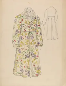 Man's Dressing Gown, c. 1936. Creator: Jessie M. Benge