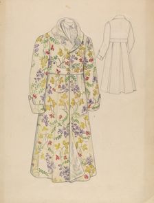 Man's Dressing Gown, c. 1936. Creator: Jessie M. Benge