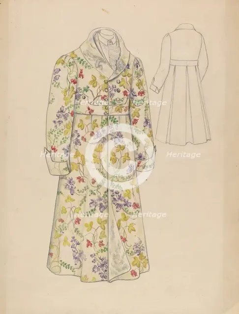 Man's Dressing Gown, c. 1936. Creator: Jessie M. Benge.