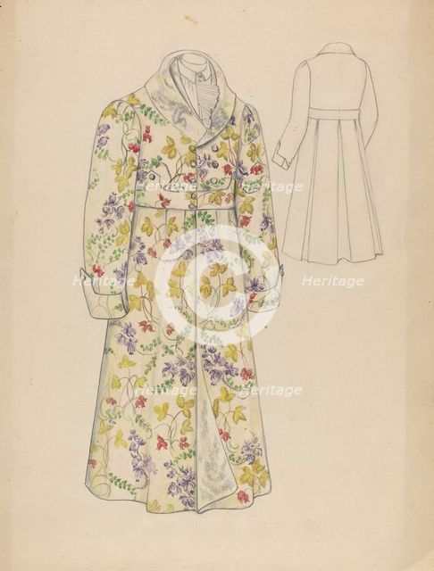 Man's Dressing Gown, c. 1936. Creator: Jessie M. Benge.