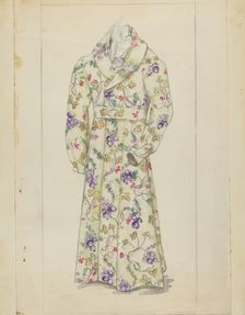 Man's Dressing Gown, c. 1939. Creator: Jessie M. Benge