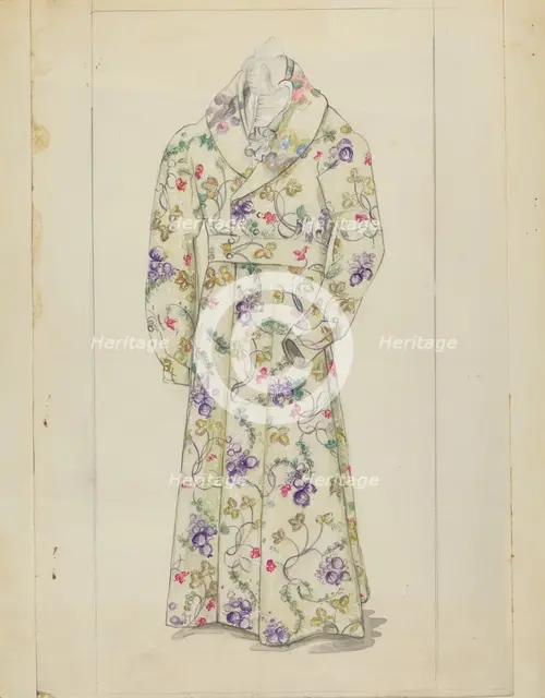 Man's Dressing Gown, c. 1939. Creator: Jessie M. Benge.