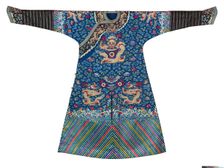 Man's formal robe with clouds and dragons, 19th century
