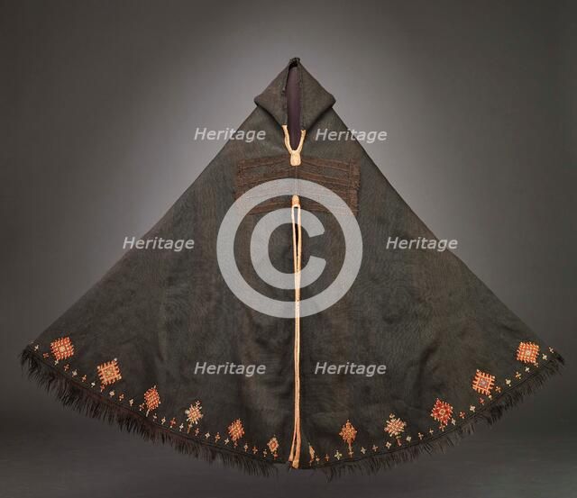 Man's Hooded Cape (Akhnif), 19th century. Creator: Unknown.