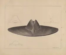 Man's Hat, 1935/1942. Creator: William Mills
