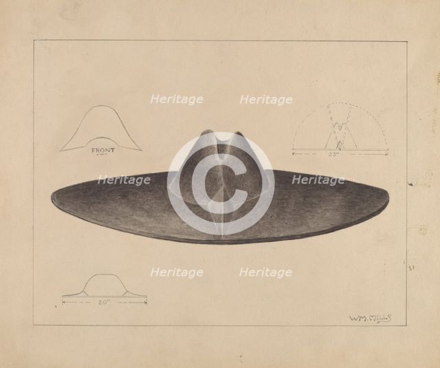 Man's Hat, 1935/1942. Creator: William Mills.