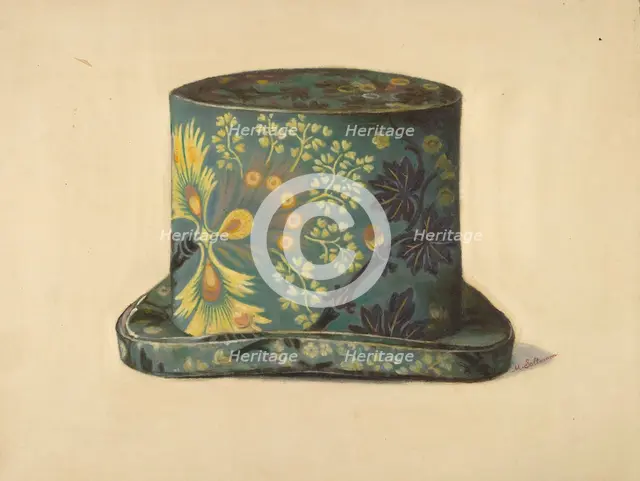 Man's Hat Box, c. 1937. Creator: Max Soltmann.