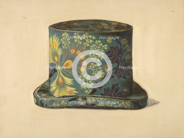 Man's Hat Box, c. 1937. Creator: Max Soltmann.