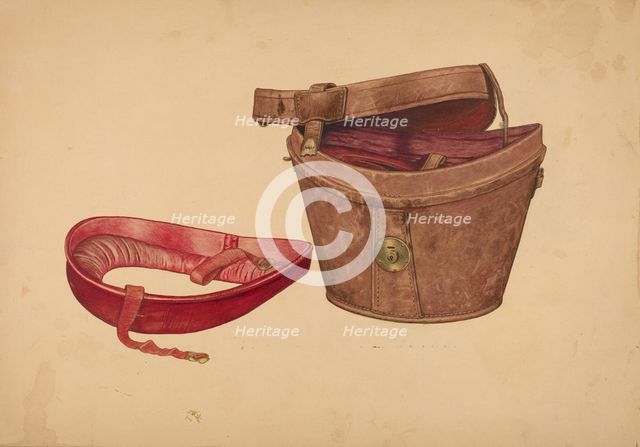 Man's Hat Box, c. 1940. Creator: Lelah Nelson.