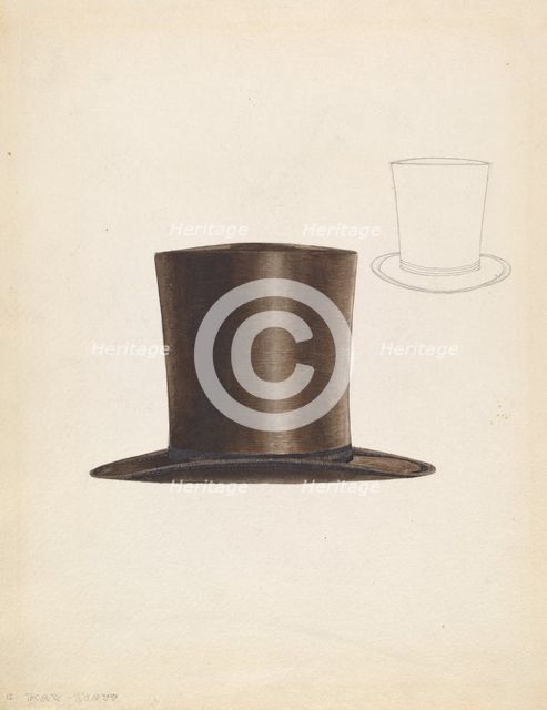 Man's Hat, c. 1937. Creator: Creighton Kay-Scott.