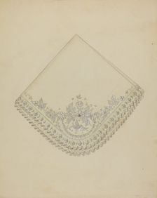 Man's Handkerchief, c. 1936. Creator: Sylvia DeZon