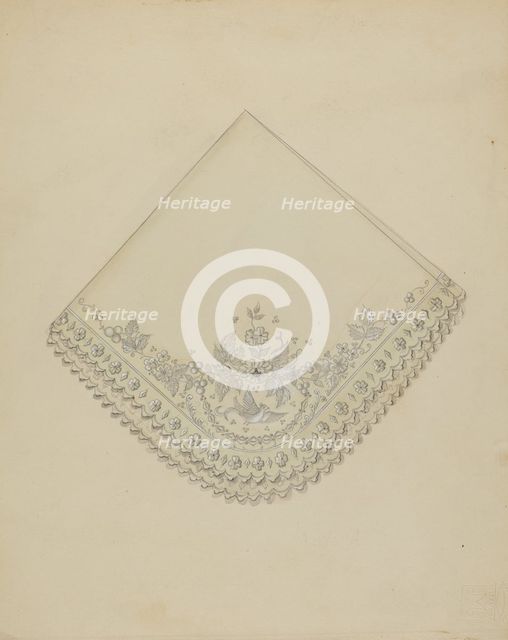 Man's Handkerchief, c. 1936. Creator: Sylvia DeZon.
