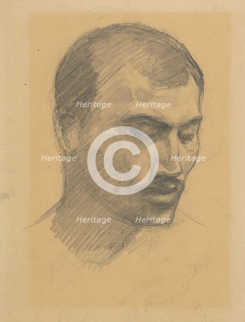 Man's head, 1885-1900. Creator: Ladislav Mednyanszky.