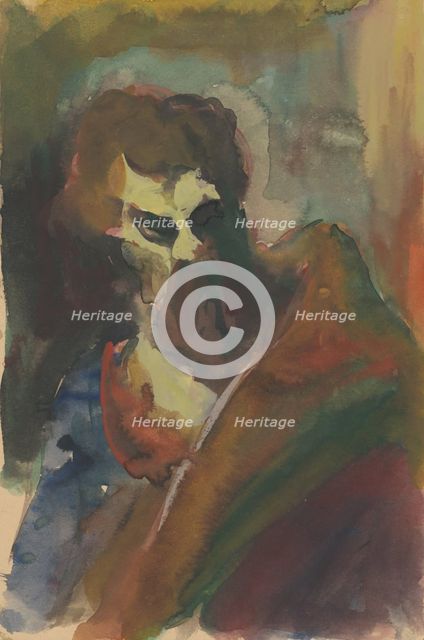 Man's head , 1940/1944. Creator: Ján Novák.