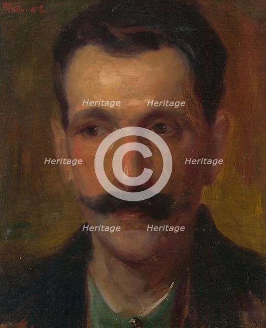Man's Head, around 1900. Creator: Ludovit Pitthordt.