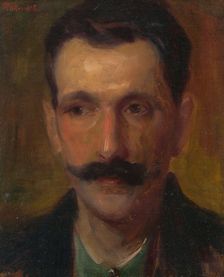 Man's Head, around 1900. Creator: Ludovit Pitthordt