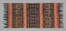 Man's Hinggi Cloth (Warp-Ikat Mantle), Indonesia, 19th century. Creator: Unknown
