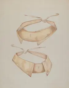 Man's Linen Collar, c. 1937. Creator: Verna Tallman