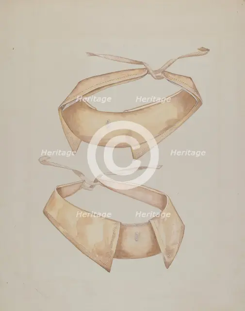 Man's Linen Collar, c. 1937. Creator: Verna Tallman.