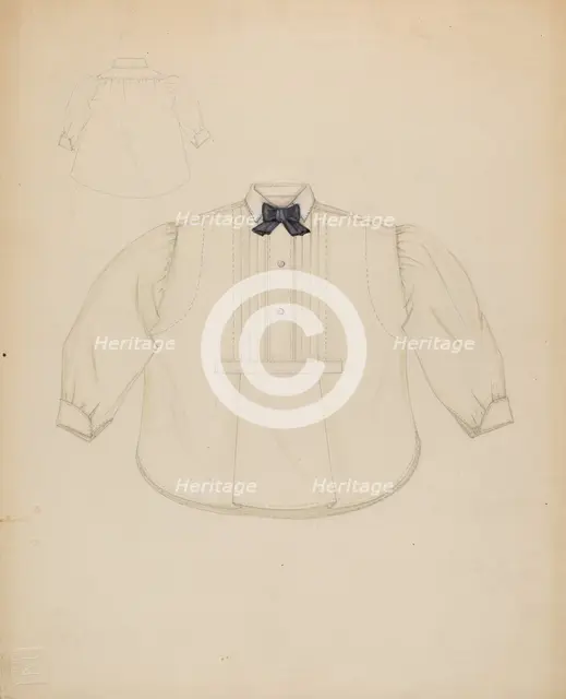 Man's Miniature Shirt, c. 1936. Creator: Sylvia DeZon.