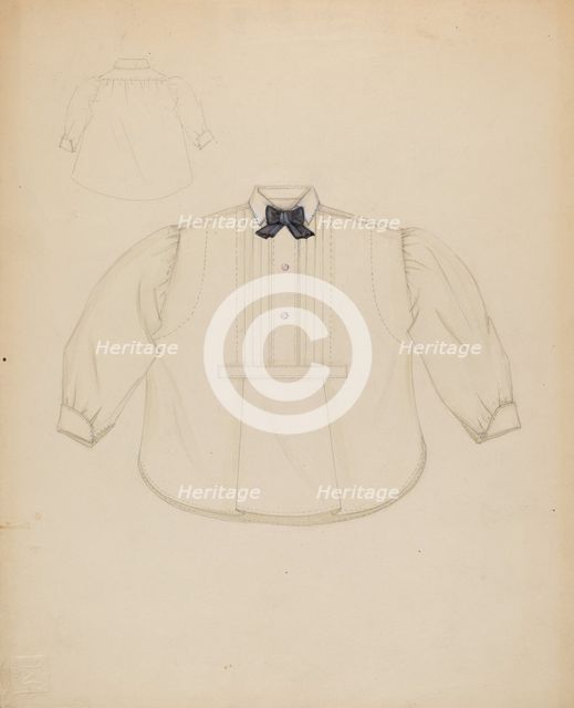 Man's Miniature Shirt, c. 1936. Creator: Sylvia DeZon.