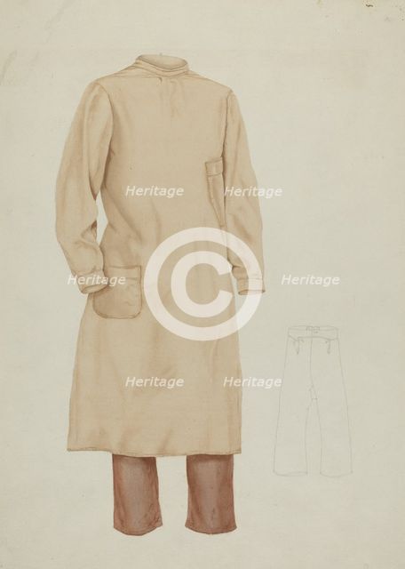 Man's Smock and Trousers, c. 1936. Creator: Frances Cohen.