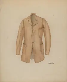 Man's Sack Coat, c. 1938. Creator: Edith Miller