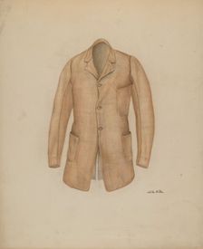 Man's Sack Coat, c. 1938. Creator: Edith Miller