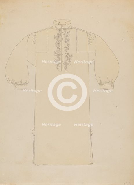 Man's Shirt, c. 1936. Creator: Catherine Fowler.