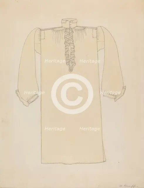 Man's Shirt, c. 1936. Creator: Margaret Knapp.