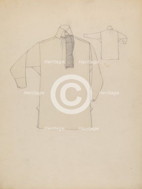 Man's Shirt, c. 1936. Creator: Rosalia Lane.