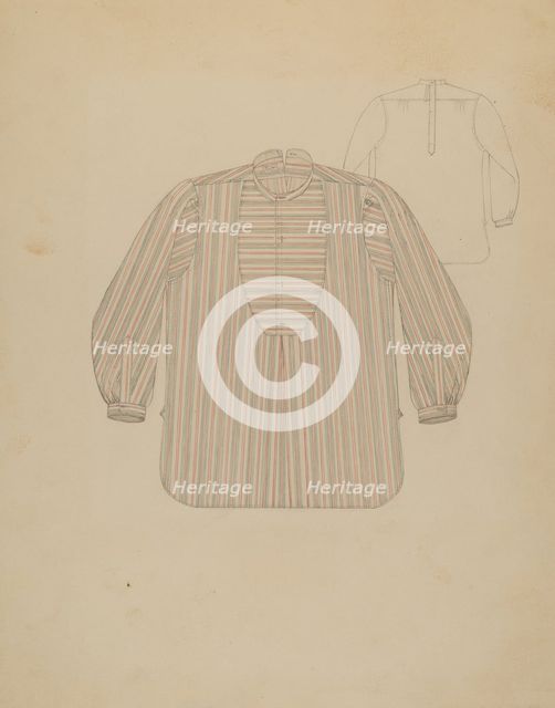 Man's Shirt, c. 1937. Creator: Henry De Wolfe.