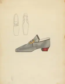 Man's Shoe, 1935/1942. Creator: Nancy Crimi