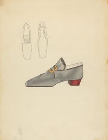 Man's Shoe, 1935/1942. Creator: Nancy Crimi