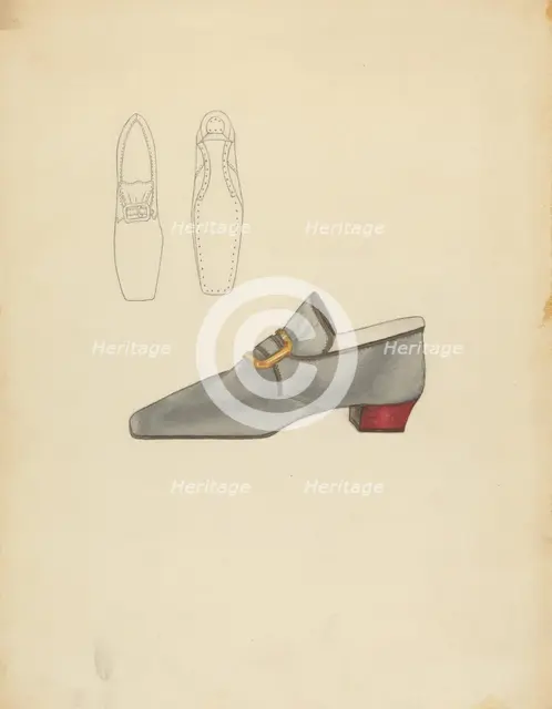 Man's Shoe, 1935/1942. Creator: Nancy Crimi.