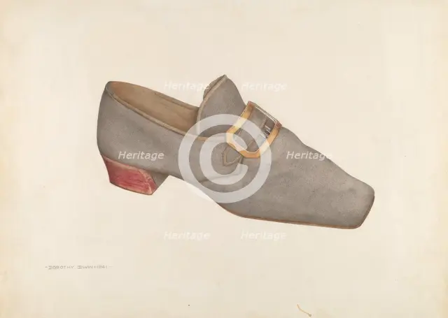Man's Shoe, 1941. Creator: Dorothy Dwin.