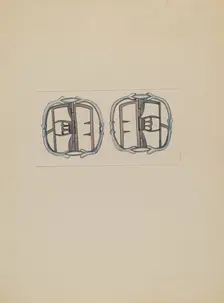 Man's Shoe Buckle, c. 1936. Creator: Charles Criswell
