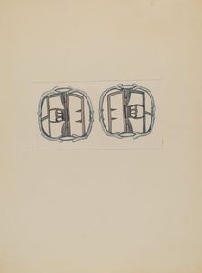 Man's Shoe Buckle, c. 1936. Creator: Charles Criswell