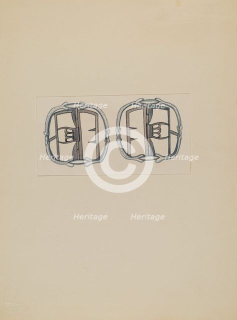 Man's Shoe Buckle, c. 1936. Creator: Charles Criswell.