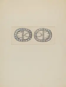 Man's Shoe Buckle, c. 1936. Creator: Charles Criswell
