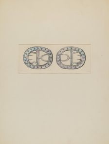 Man's Shoe Buckle, c. 1936. Creator: Charles Criswell