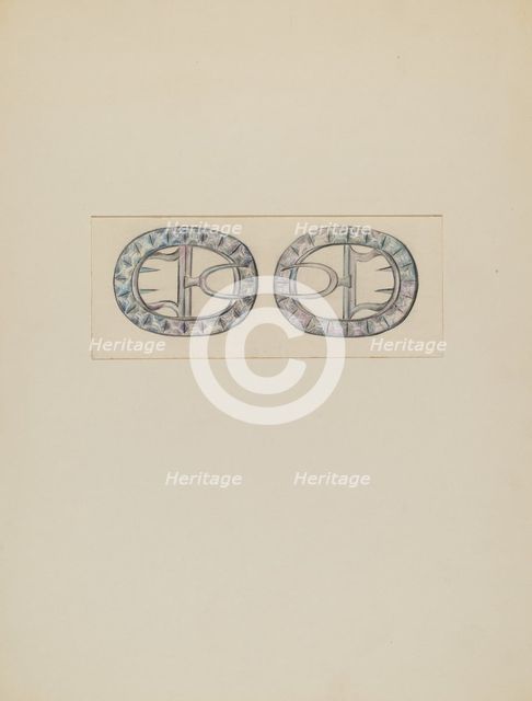 Man's Shoe Buckle, c. 1936. Creator: Charles Criswell.