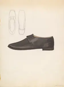Man's Shoe, c. 1936. Creator: Jessie M. Benge
