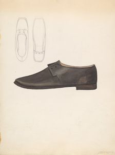 Man's Shoe, c. 1936. Creator: Jessie M. Benge