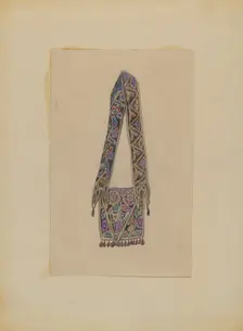 Man's Shoulder Pouch, 1935/1942. Creator: Melita Hofmann